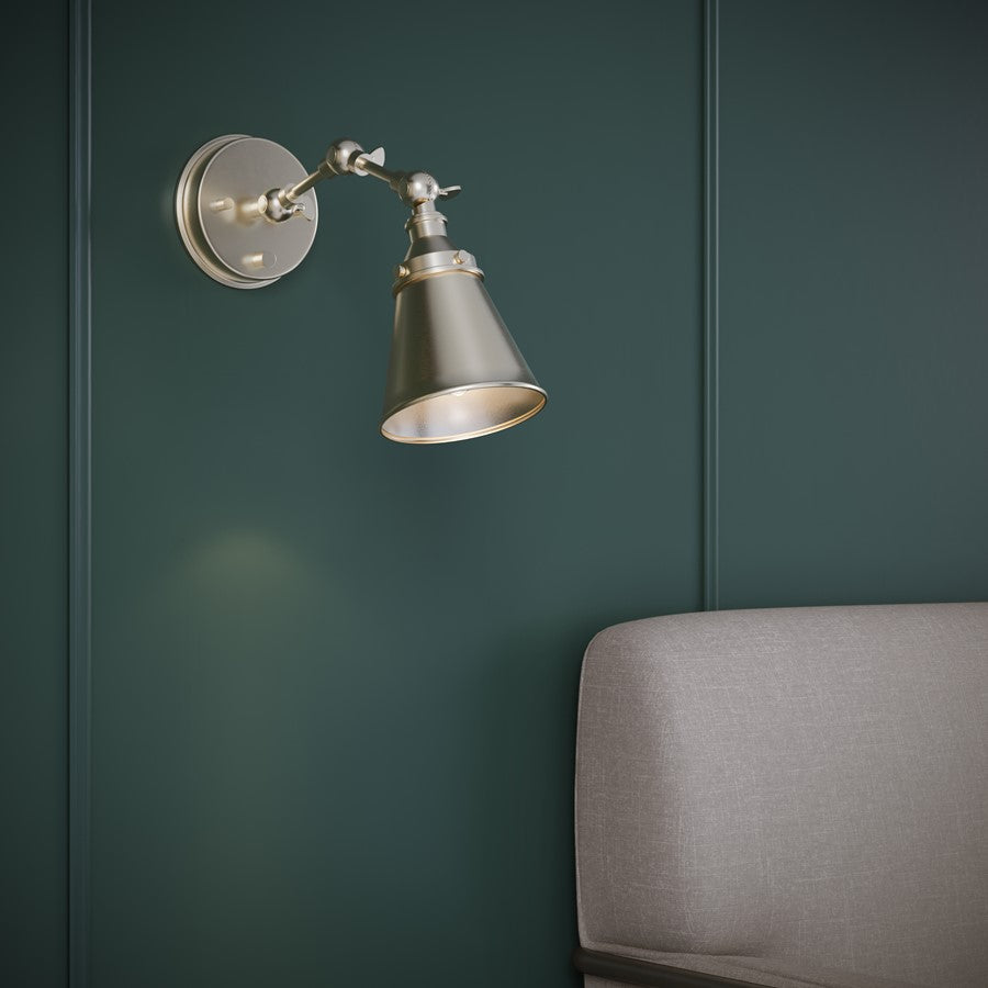 Millennium Lighting Edith 1Lt Swing Arm Sconce, Gold/Gold