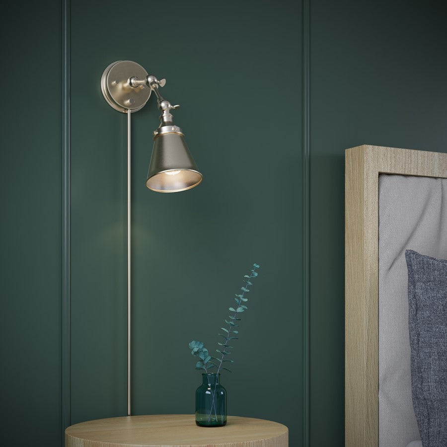 Millennium Lighting Edith 1Lt Swing Arm Sconce, Gold/Gold