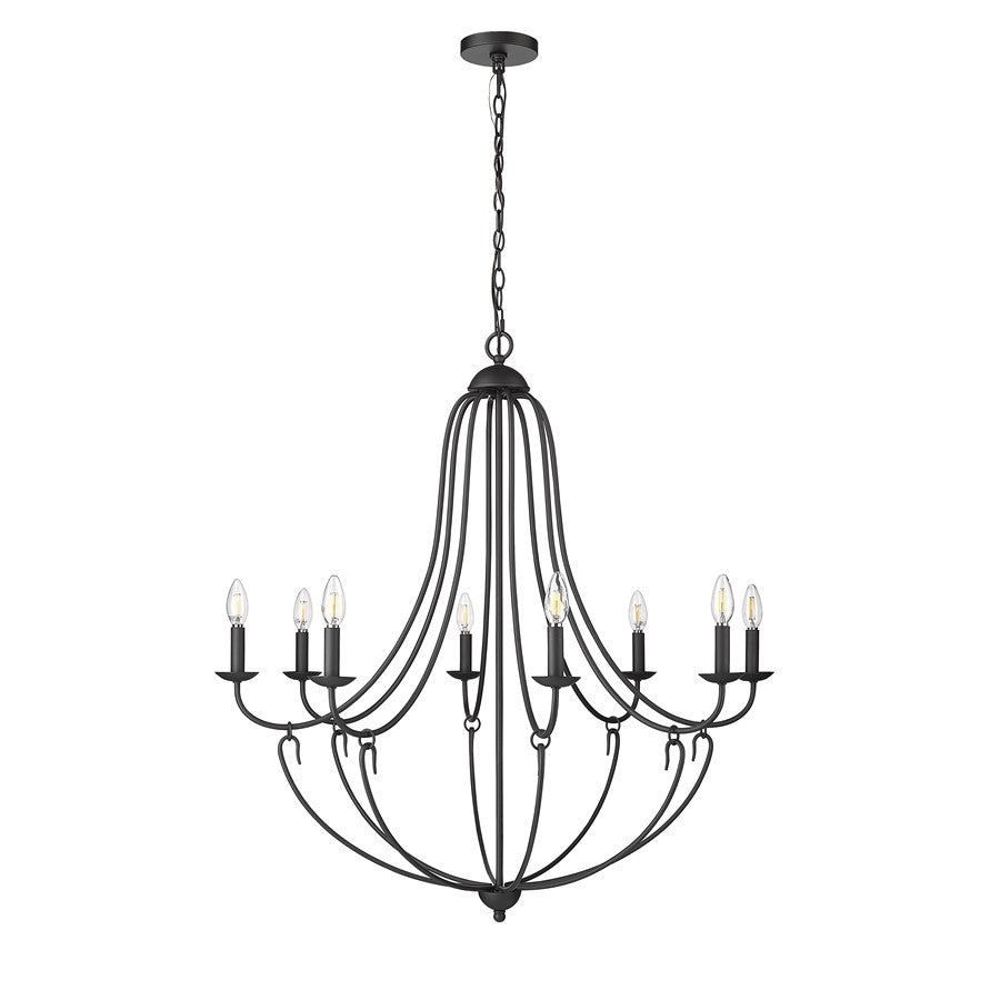 Millennium Lighting Eisley 8Lt Chandelier, Black