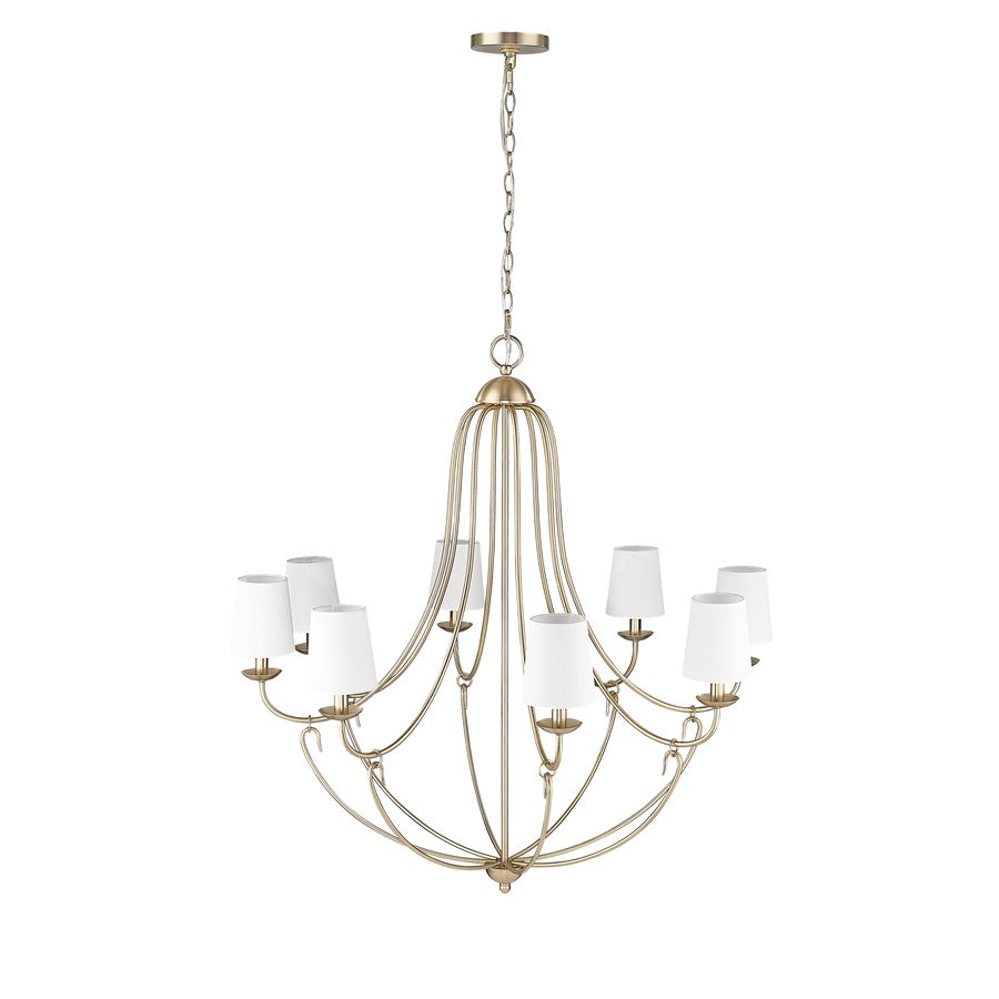 Millennium Lighting Eisley 8Lt Chandelier, Modern Gold - 12108-MG