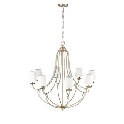 Millennium Lighting Eisley 8Lt Chandelier, Modern Gold - 12108-MG