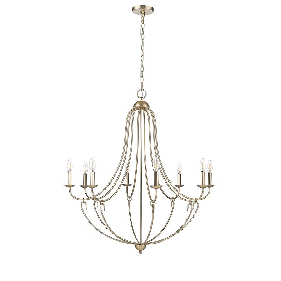 Millennium Lighting Eisley 8Lt Chandelier, Modern Gold