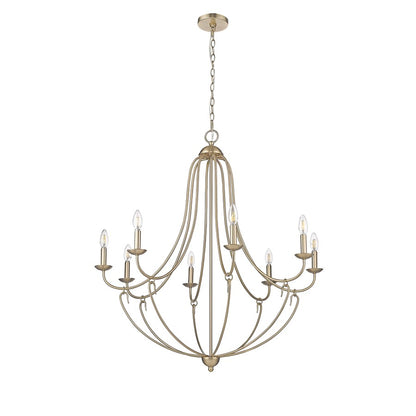Millennium Lighting Eisley 8Lt Chandelier, Modern Gold
