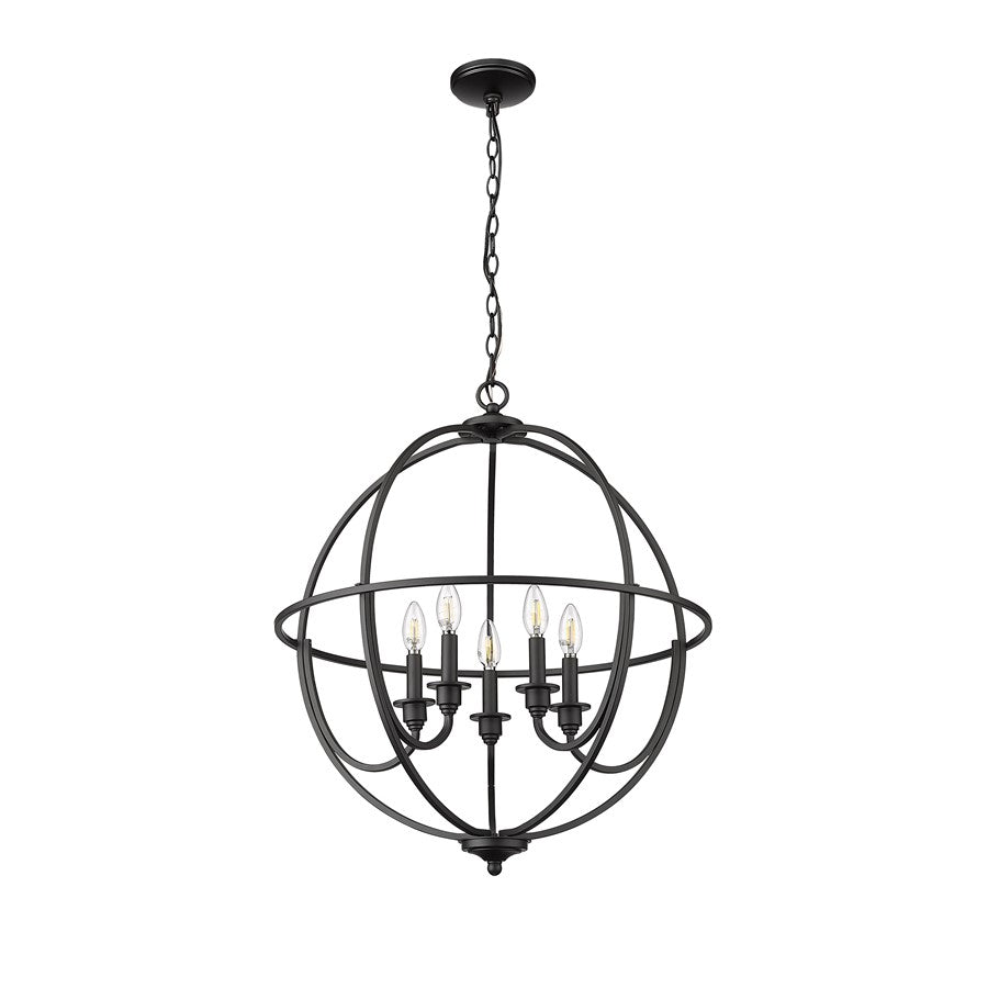 Millennium Lighting Artemis 5Lt 24" Chandelier, Black