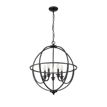Millennium Lighting Artemis 5Lt 24" Chandelier, Black