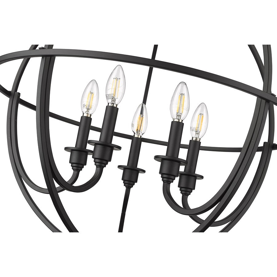 Millennium Lighting Artemis 5Lt 24" Chandelier, Black