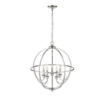 Millennium Lighting Artemis 5 Light 28" Chandelier, Polished Nickel