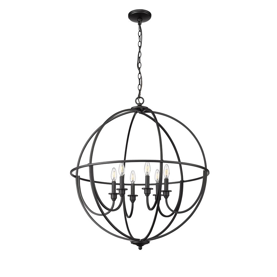 Millennium Lighting Artemis 6Lt 34" Chandelier, Black