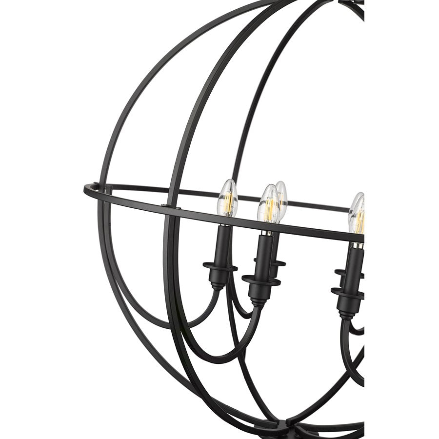 Millennium Lighting Artemis 6Lt 34" Chandelier, Black