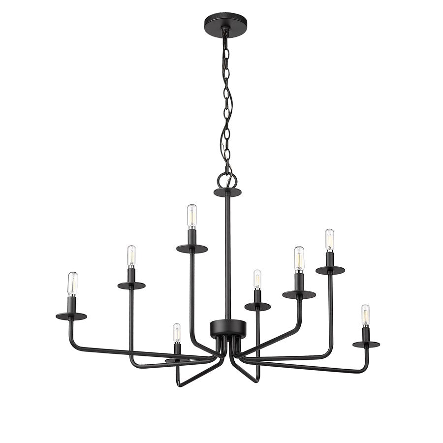 Millennium Lighting Marceline 8Lt Chandelier, Black