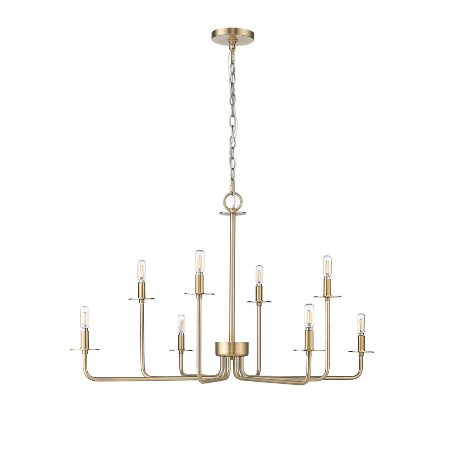 Millennium Lighting Marceline 8Lt Chandelier, Modern Gold