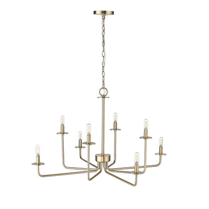 Millennium Lighting Marceline 8Lt Chandelier, Modern Gold