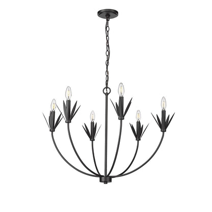 Millennium Lighting Primrose 6Lt Chandelier, Black
