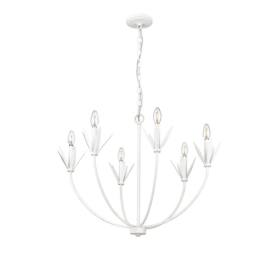 Millennium Lighting Primrose 6Lt Chandelier, Textured White