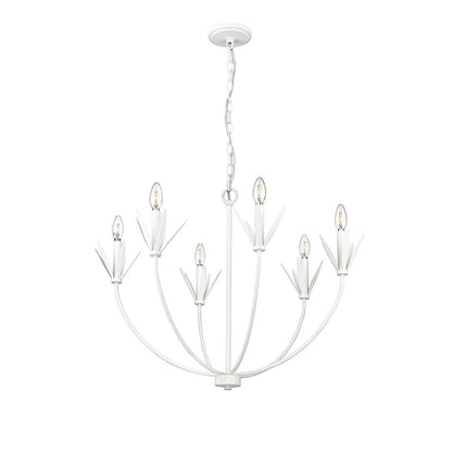 Millennium Lighting Primrose 6Lt Chandelier, Textured White