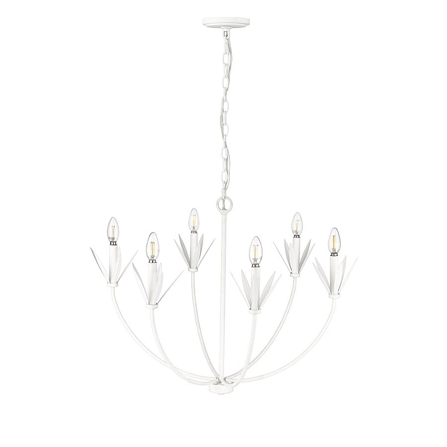 Millennium Lighting Primrose 6Lt Chandelier, Textured White