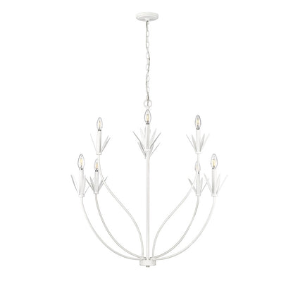 Millennium Lighting Primrose 8Lt Chandelier, Textured White - 12708-TWH