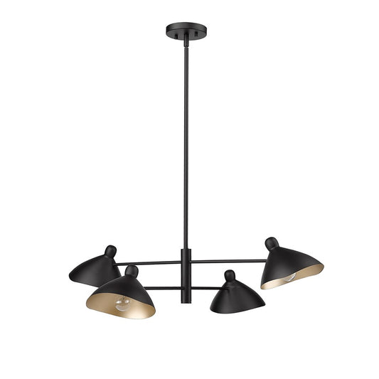 Millennium Lighting Warhol 4Lt Chandelier, Black - 12804-MB