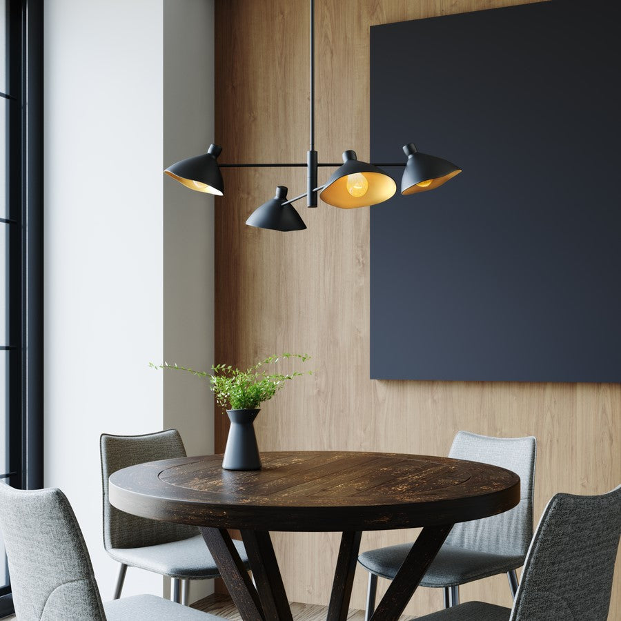 Millennium Lighting Warhol 4Lt Chandelier, Black