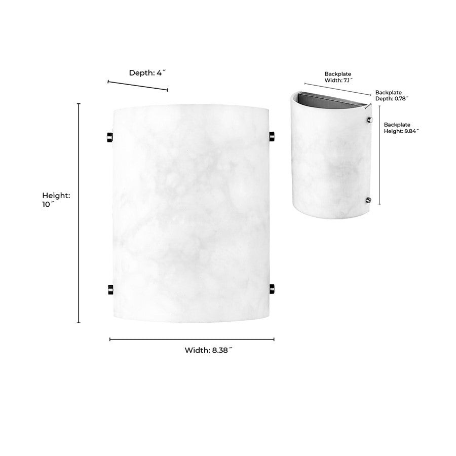 Millennium Lighting 1Lt Wall Sconce, Brushed Nickel/Resin
