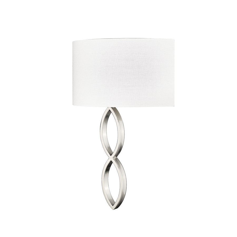 Millennium Lighting Rylee 1Lt Wall Sconce, Brushed Nickel/Linen
