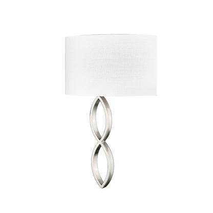Millennium Lighting Rylee 1Lt Wall Sconce, Brushed Nickel/Linen
