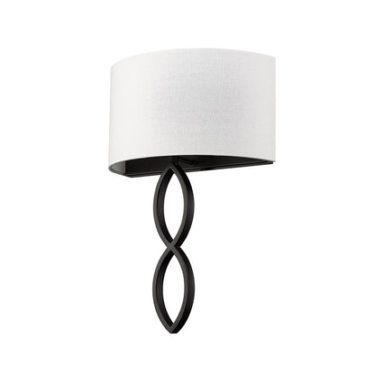 Millennium Lighting Rylee 1Lt Wall Sconce, Black/Linen