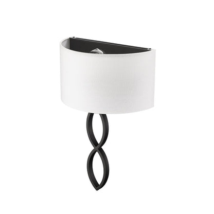 Millennium Lighting Rylee 1Lt Wall Sconce, Black/Linen