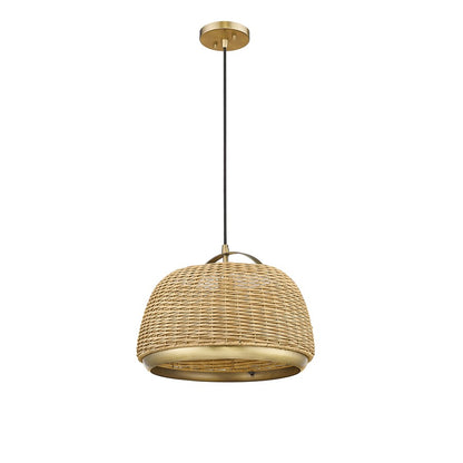 Millennium Lighting 1 Light Pendant, Vintage Brass