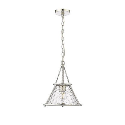 Millennium Lighting Javis 1Lt Pendant, Polished Nickel/Clear