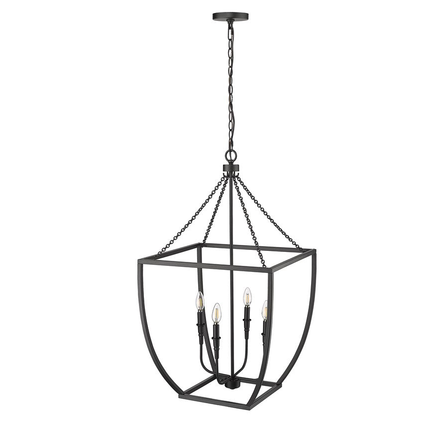Millennium Lighting Kelsey 4Lt 37" Pendant, Black