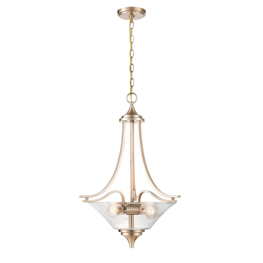 3 Light Pendant, Clear