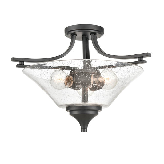 Millennium Natalie 3 Light 13" Semi-Flush Ceiling Mount, Clear