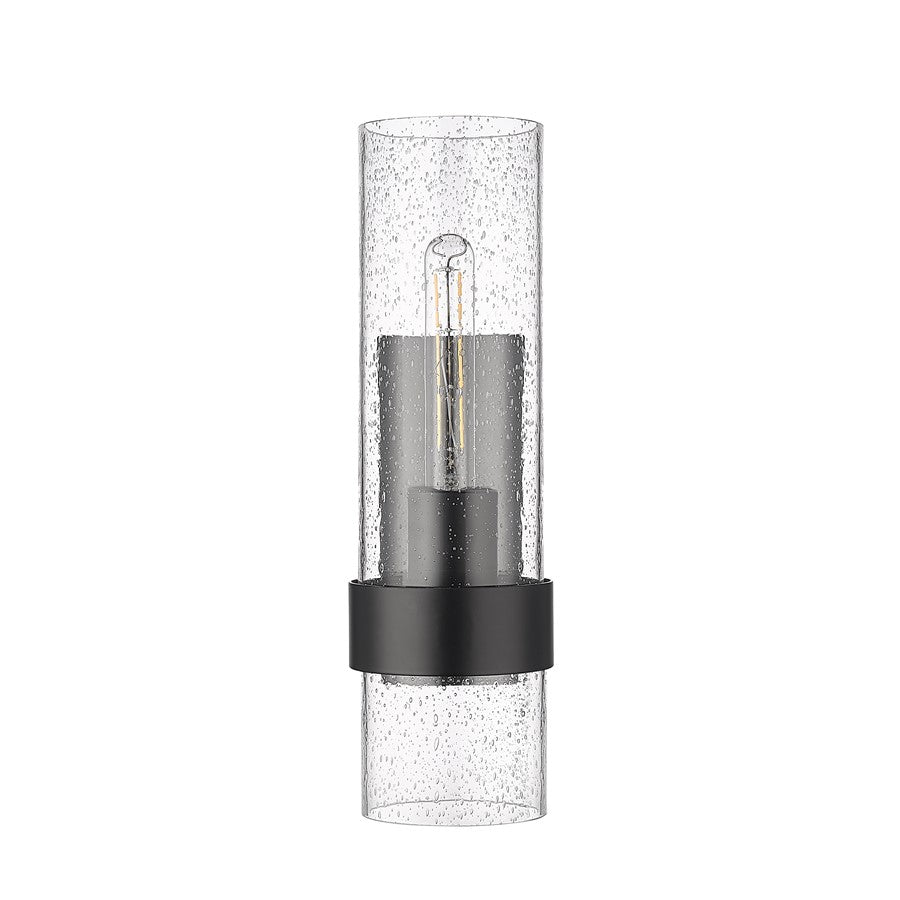 Millennium Lighting 1Lt Wall Sconce, Black/Clear - 15101-MB