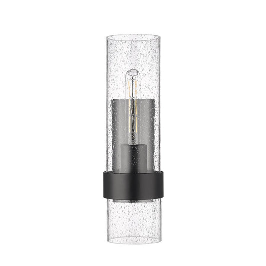 Millennium Lighting 1Lt Wall Sconce, Black/Clear - 15101-MB