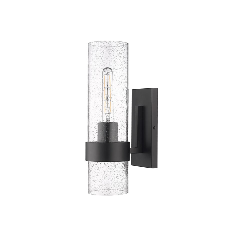 Millennium Lighting 1Lt Wall Sconce, Black/Clear