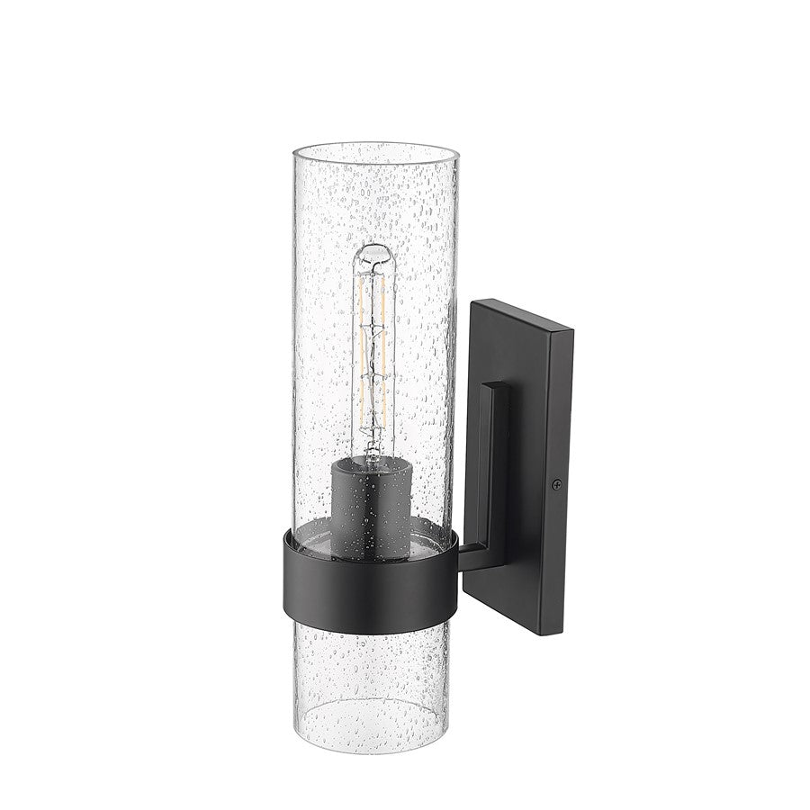Millennium Lighting 1Lt Wall Sconce, Black/Clear
