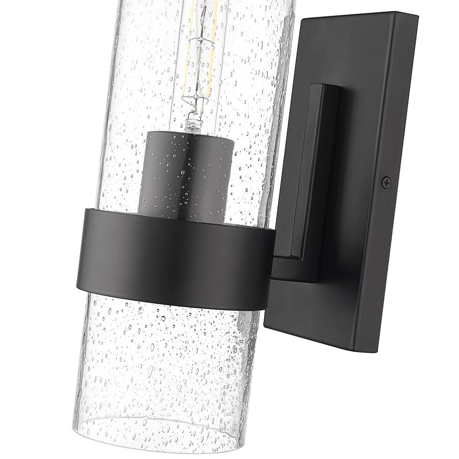 Millennium Lighting 1Lt Wall Sconce, Black/Clear