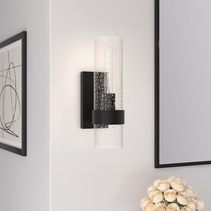 Millennium Lighting 1Lt Wall Sconce, Black/Clear