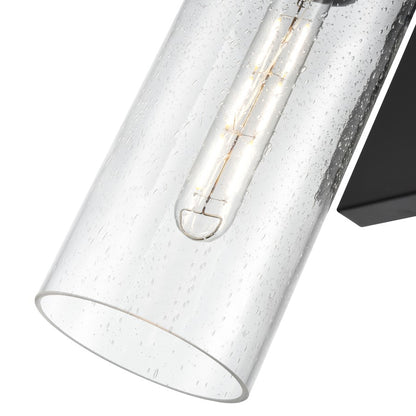 Millennium Lighting Jamison 2Lt 23" Wall Sconce, Black/Clear Seeded