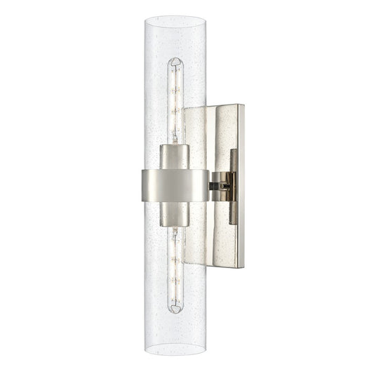 Millennium Lighting Jamison 2Lt 23" Wall Sconce, Nickel/Clear Seeded - 15102-PN