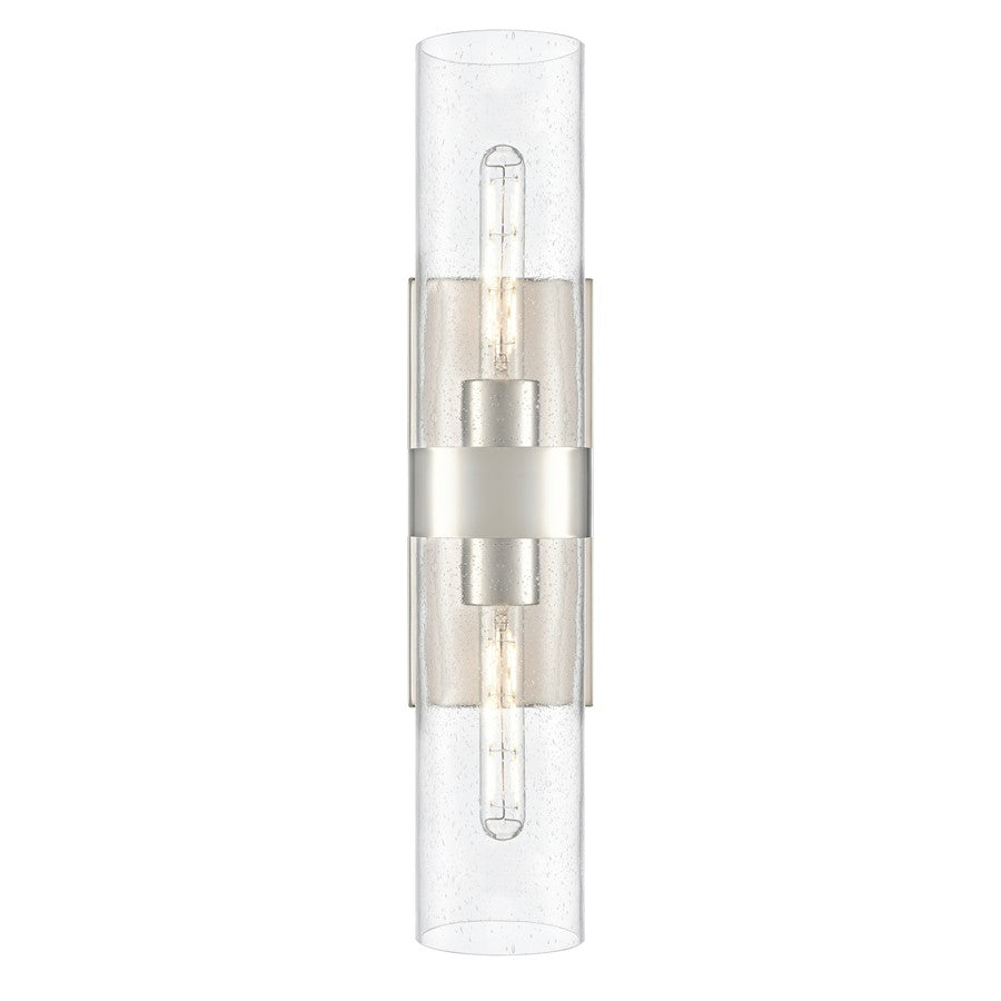 Millennium Lighting Jamison 2Lt 23" Wall Sconce, Nickel/Clear Seeded
