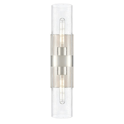 Millennium Lighting Jamison 2Lt 23" Wall Sconce, Nickel/Clear Seeded