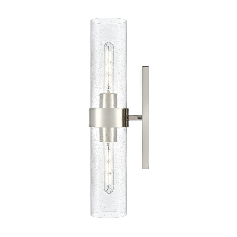 Millennium Lighting Jamison 2Lt 23" Wall Sconce, Nickel/Clear Seeded