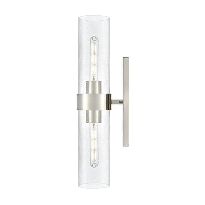 Millennium Lighting Jamison 2Lt 23" Wall Sconce, Nickel/Clear Seeded