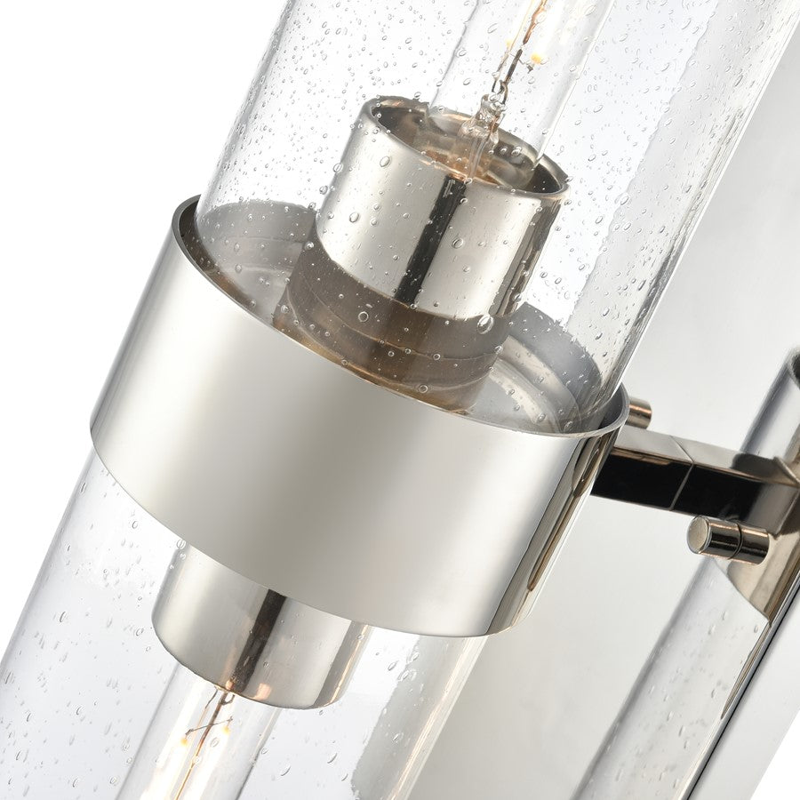 Millennium Lighting Jamison 2Lt 23" Wall Sconce, Nickel/Clear Seeded