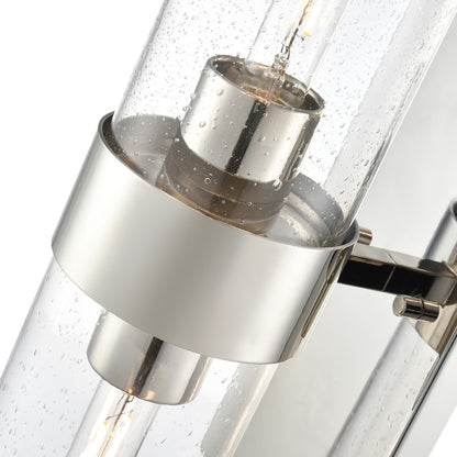 Millennium Lighting Jamison 2Lt 23" Wall Sconce, Nickel/Clear Seeded