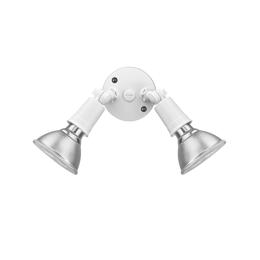 Millennium Lighting 2Lt 5" Security Flood Light, White/White