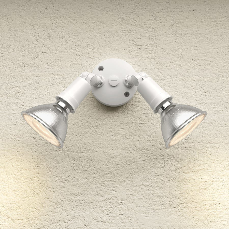 Millennium Lighting 2Lt 5" Security Flood Light, White/White