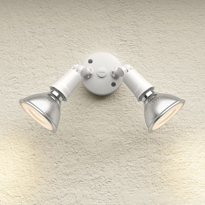 Millennium Lighting 2Lt 5" Security Flood Light, White/White